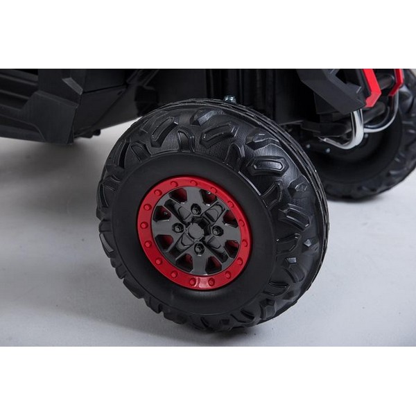 Продукт Двуместен акумулаторен джип SUPERSTAR 4Х4, батерии 2X12V с 2 кожени седалки, MP4 и меки гуми - 0 - BG Hlapeta
